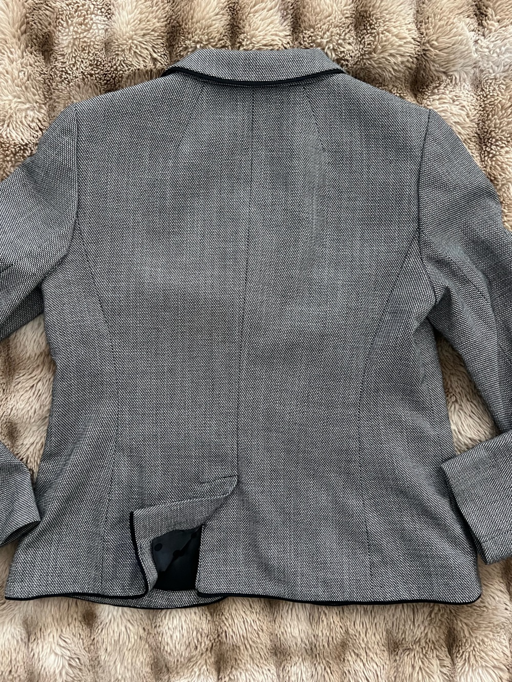 Talbots Gray Blazer with Black Piping Trim - Picture 5 of 7